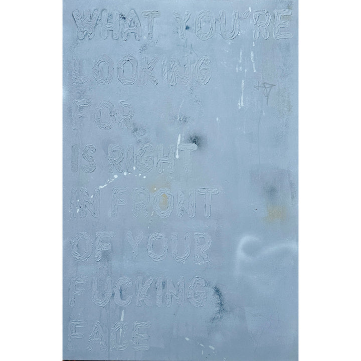 grey silver shiny texture with text in same color what you&