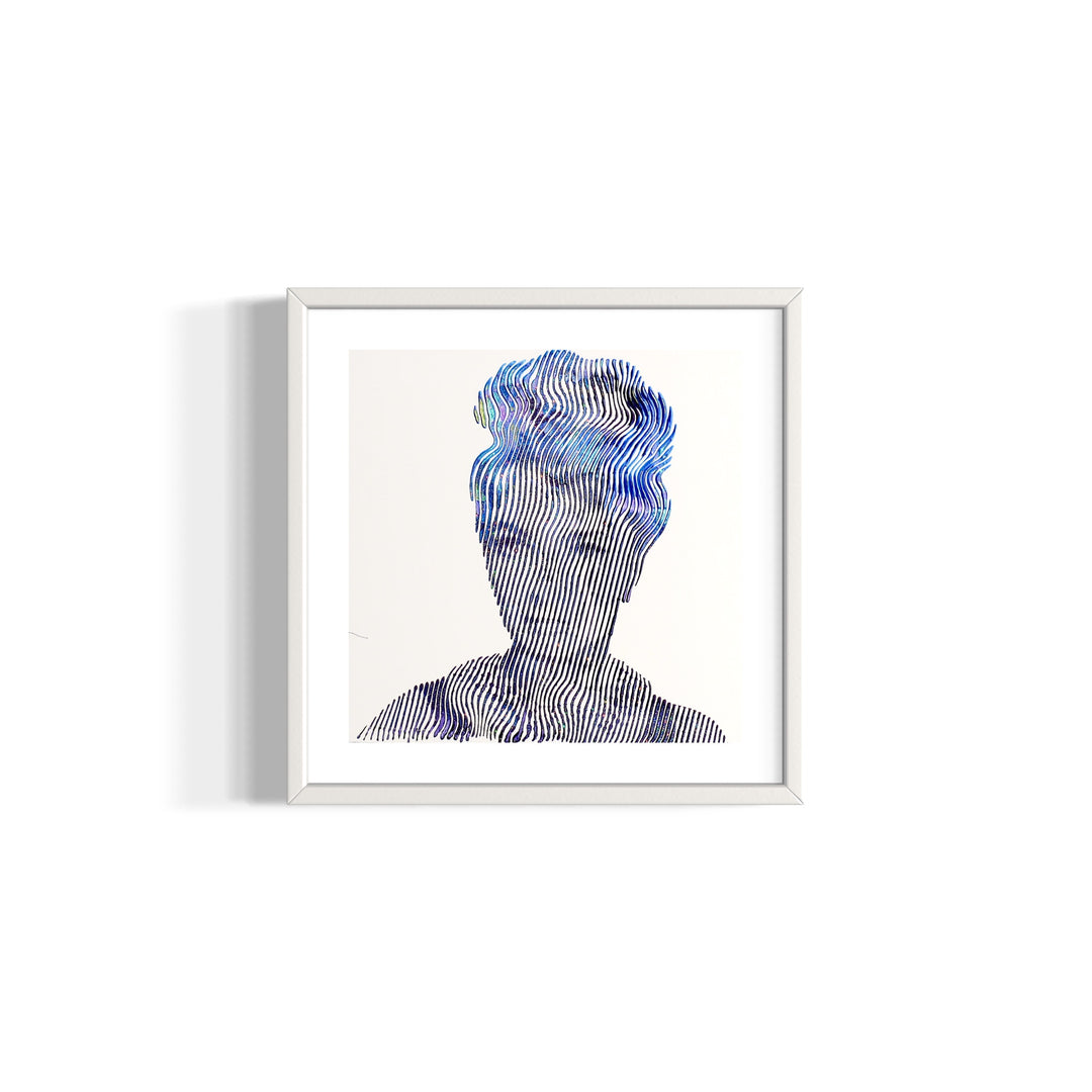 14"x14" acrylic and oil paint on canvas board image of Audrey Hepburn. 