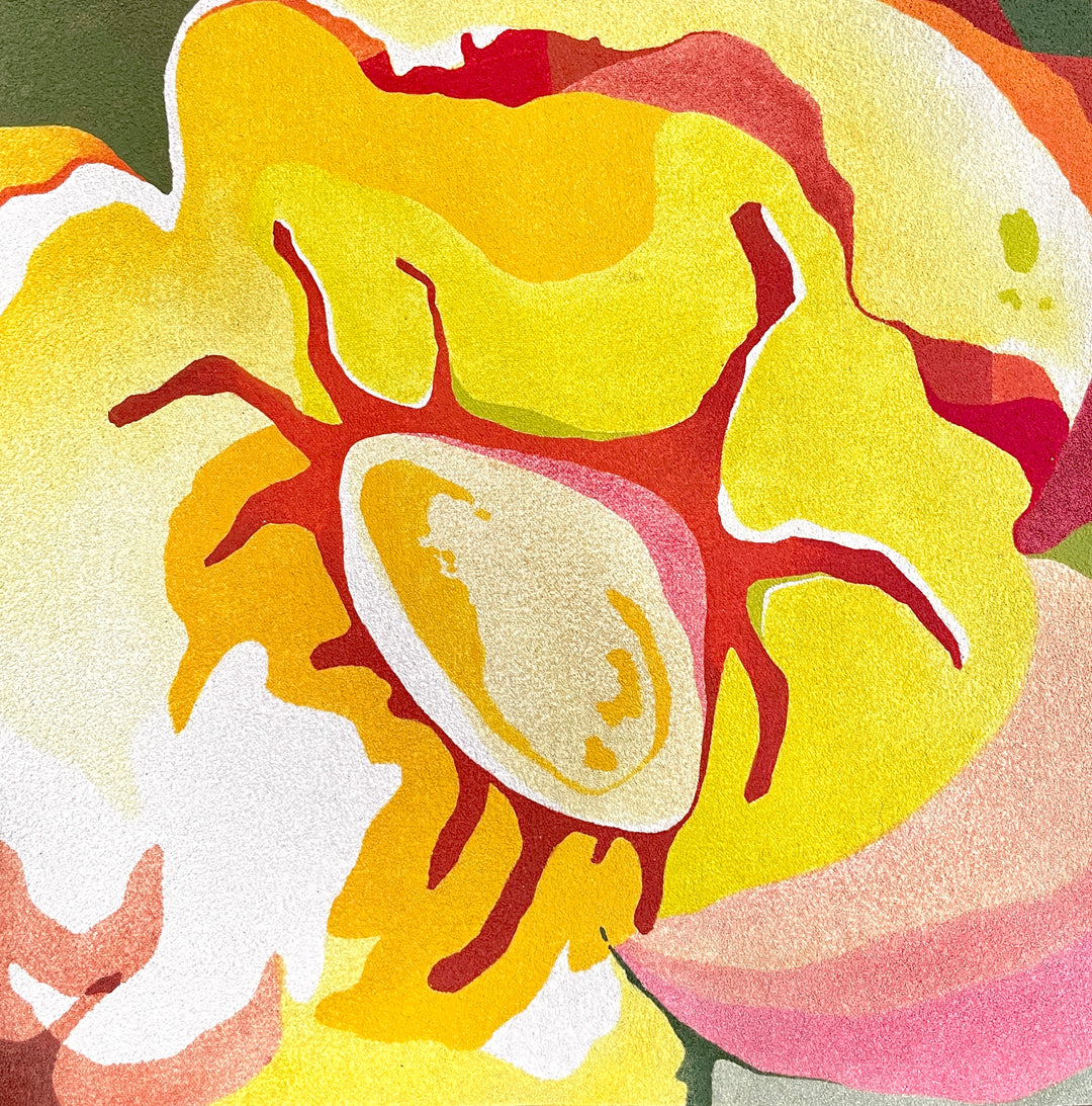 Floral, Abstract, Yellow, Surrealism, Surrealist, Textured