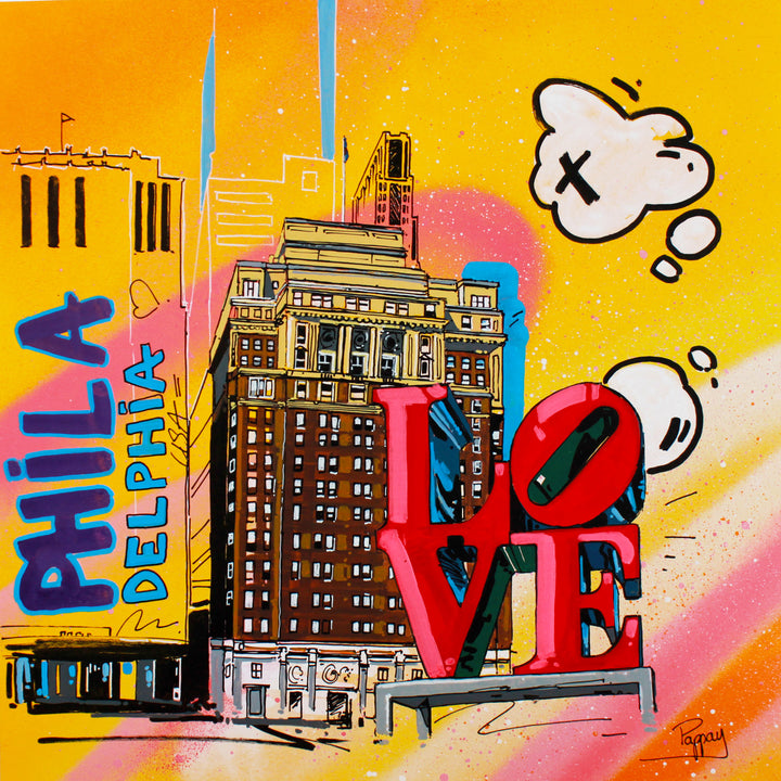 Philadelphia building urban graphic landscape graffiti marker style 