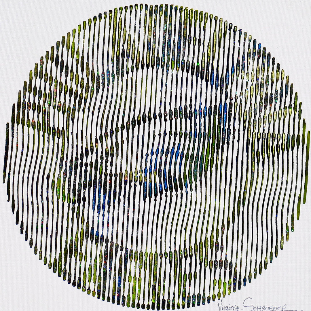 Philadelphia Eagles football team emblem logo circle in green and white vertical lines