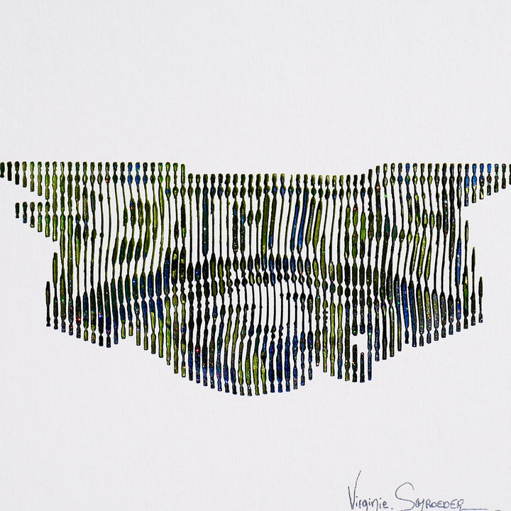 Philadelphia Eagles football logo team green white in vertical lines on white background