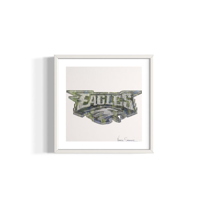 Philadelphia Eagles football logo team green white in vertical lines on white background