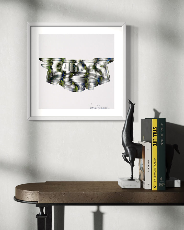 Philadelphia Eagles football logo team green white in vertical lines on white background