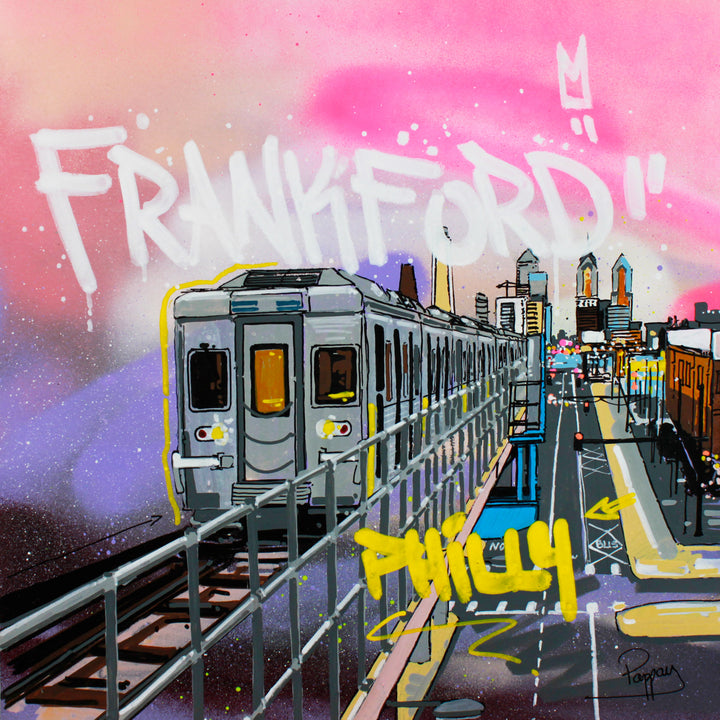 Philadelphia building urban graphic landscape graffiti marker style City hall center downtown frankford train station philly septa