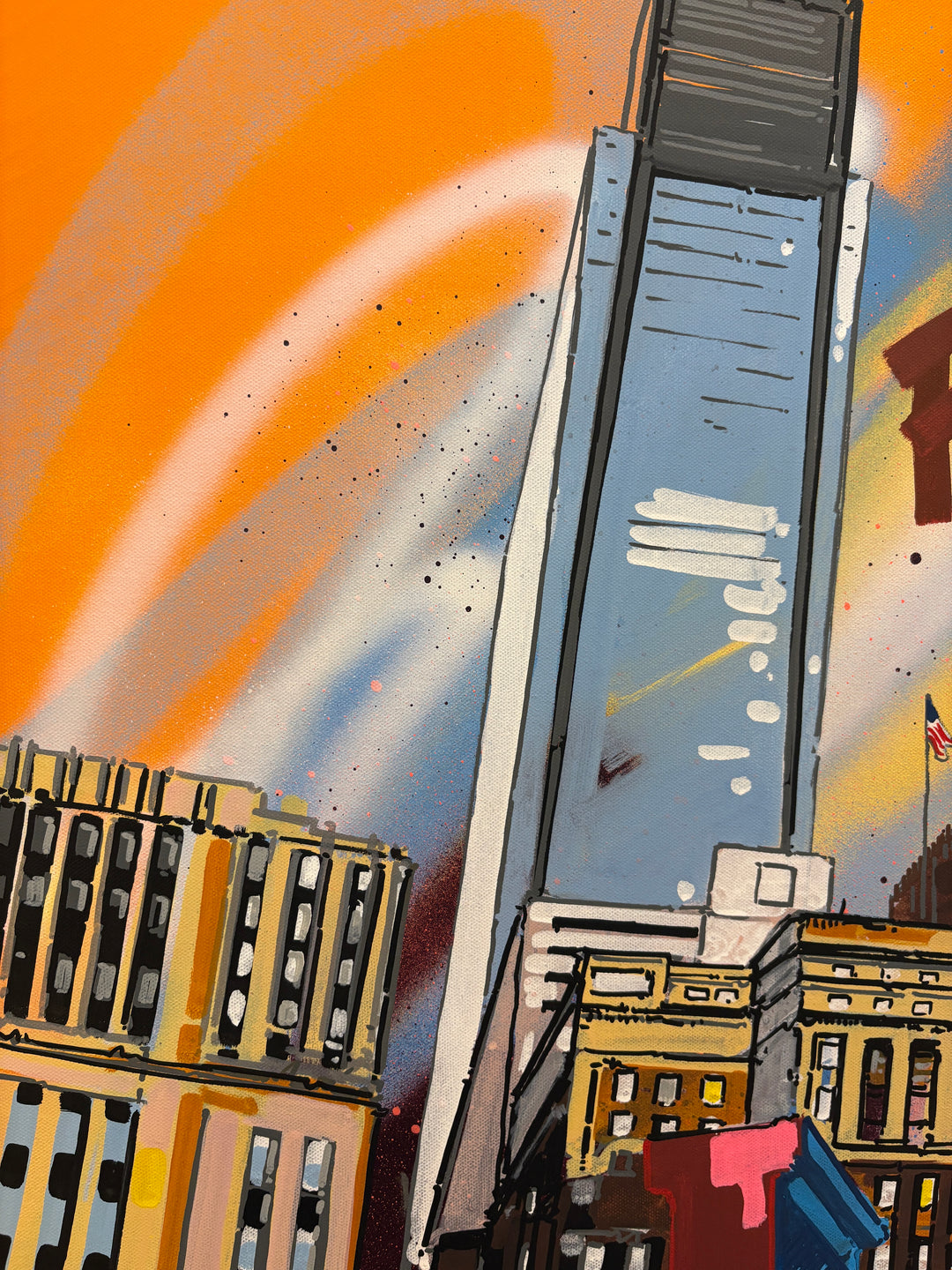 LOVE philadelphia pennsylvania sight seeing urban landscape city buildings illustration graffiti graphic acrlyic and marker 