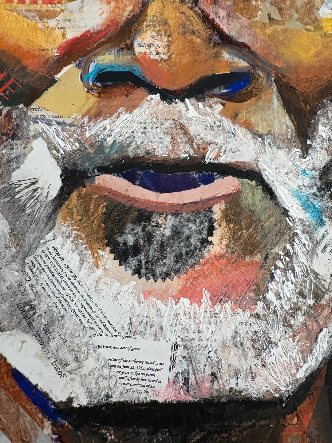 Angled detail of Keys of Free by Keith Andrews, showing the man&