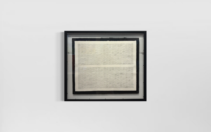 pen line geometric minimalism on paper symbolizing life line time passed in black and white in frame