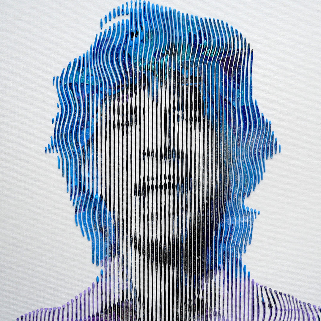  Pop-Art Portrait Mixed-Media Pop 3D 3Dimensional Original Art Mick Jagger Rolling Stones Can&
