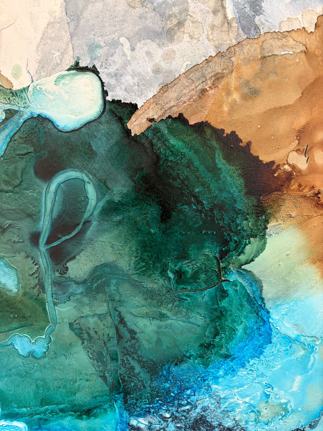 Close-up detail of &