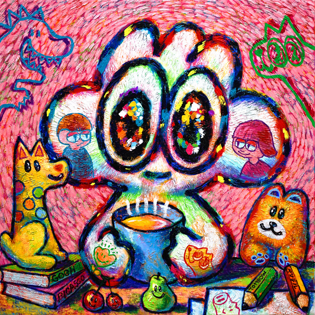 Pink, Surrealism, Impressionist, Pop Art, Neo Pop, Character, Animals