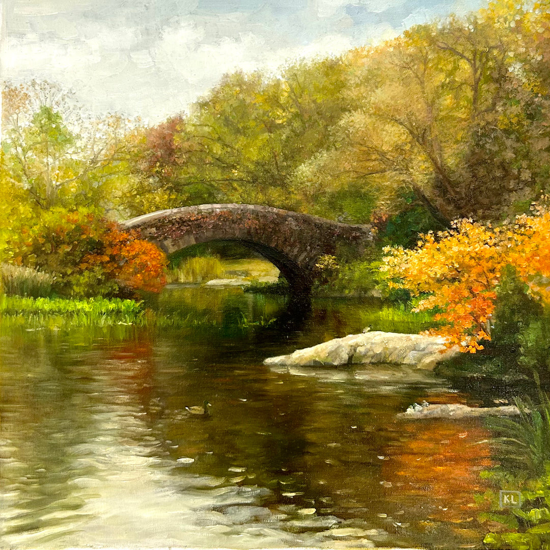 oil paint, oil paintings, landscape, central park, autumn, autumnal 