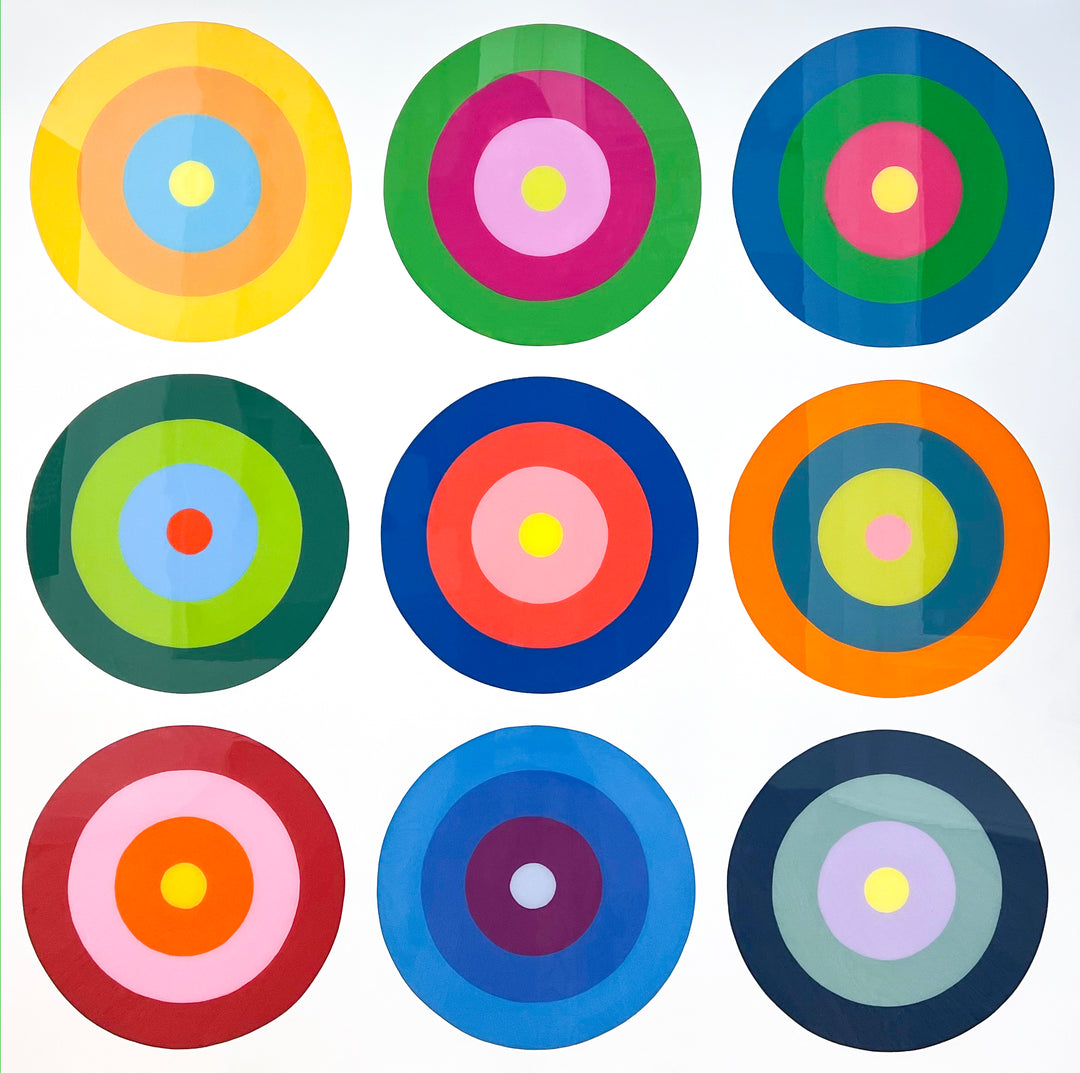 Stephanie Henderson "Obsessive Tendencies", acrylic and resin on 48&